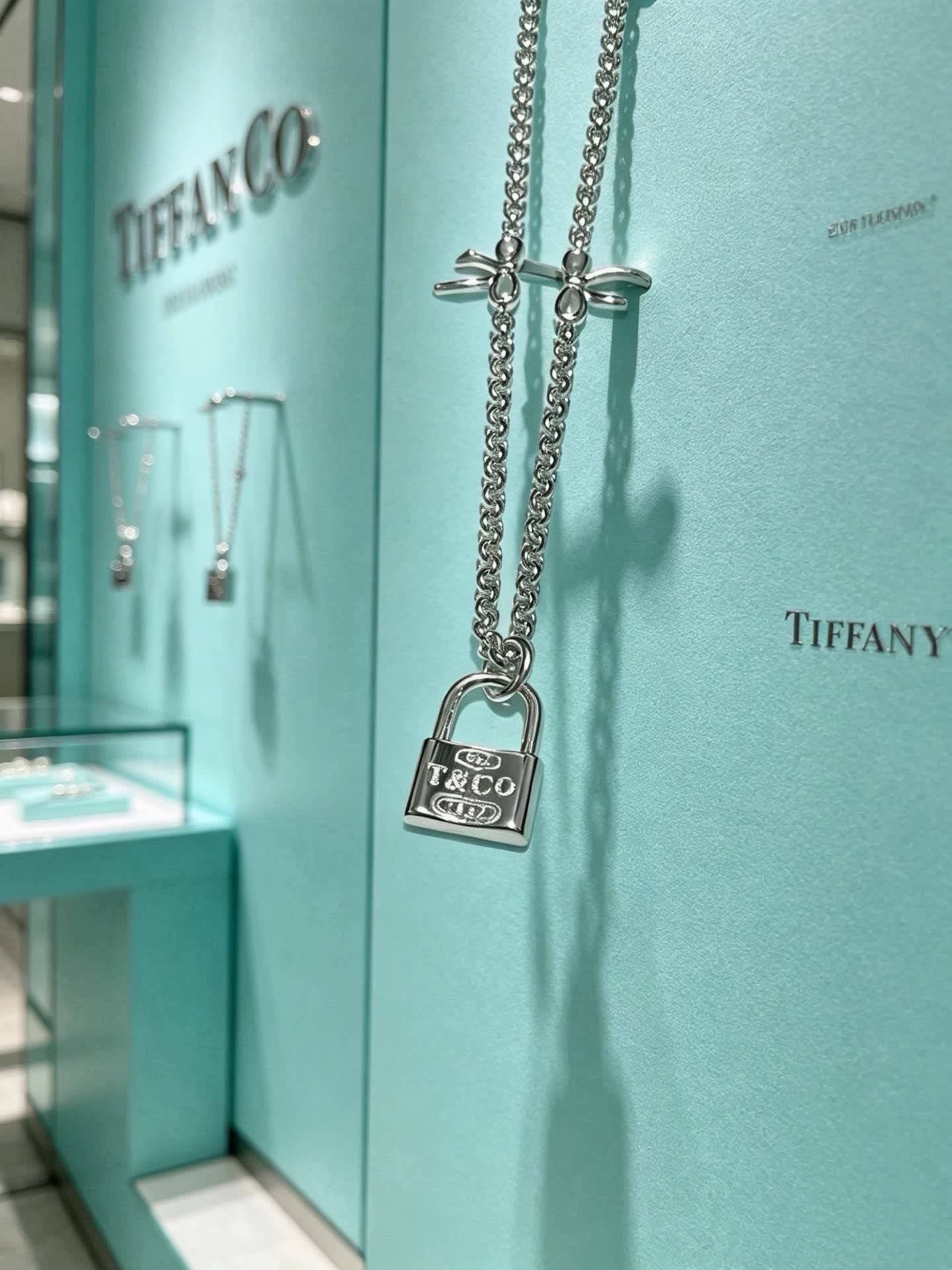 Tiffany & Co. Lock Charm Necklace